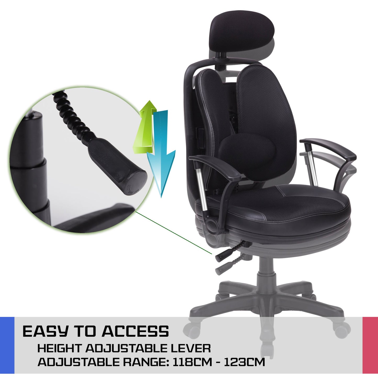 Ergonomic Korean Office Chair SUPERB BLACK